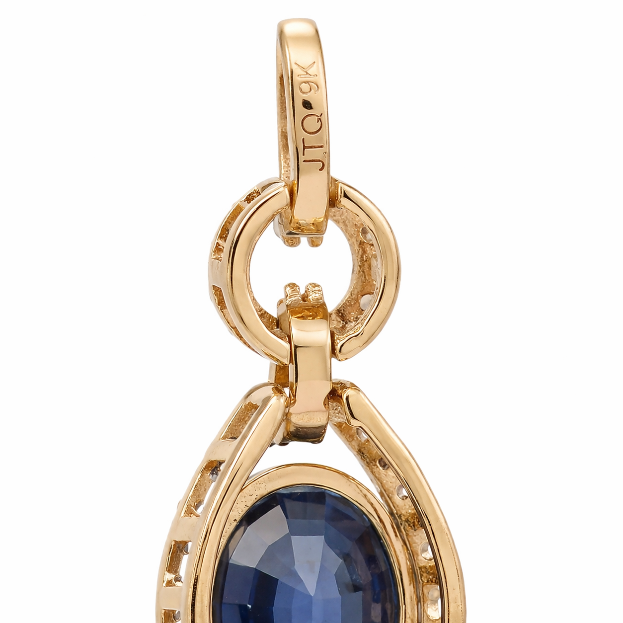 2.23 Ct Oval Sapphire 9K Gold Pendant