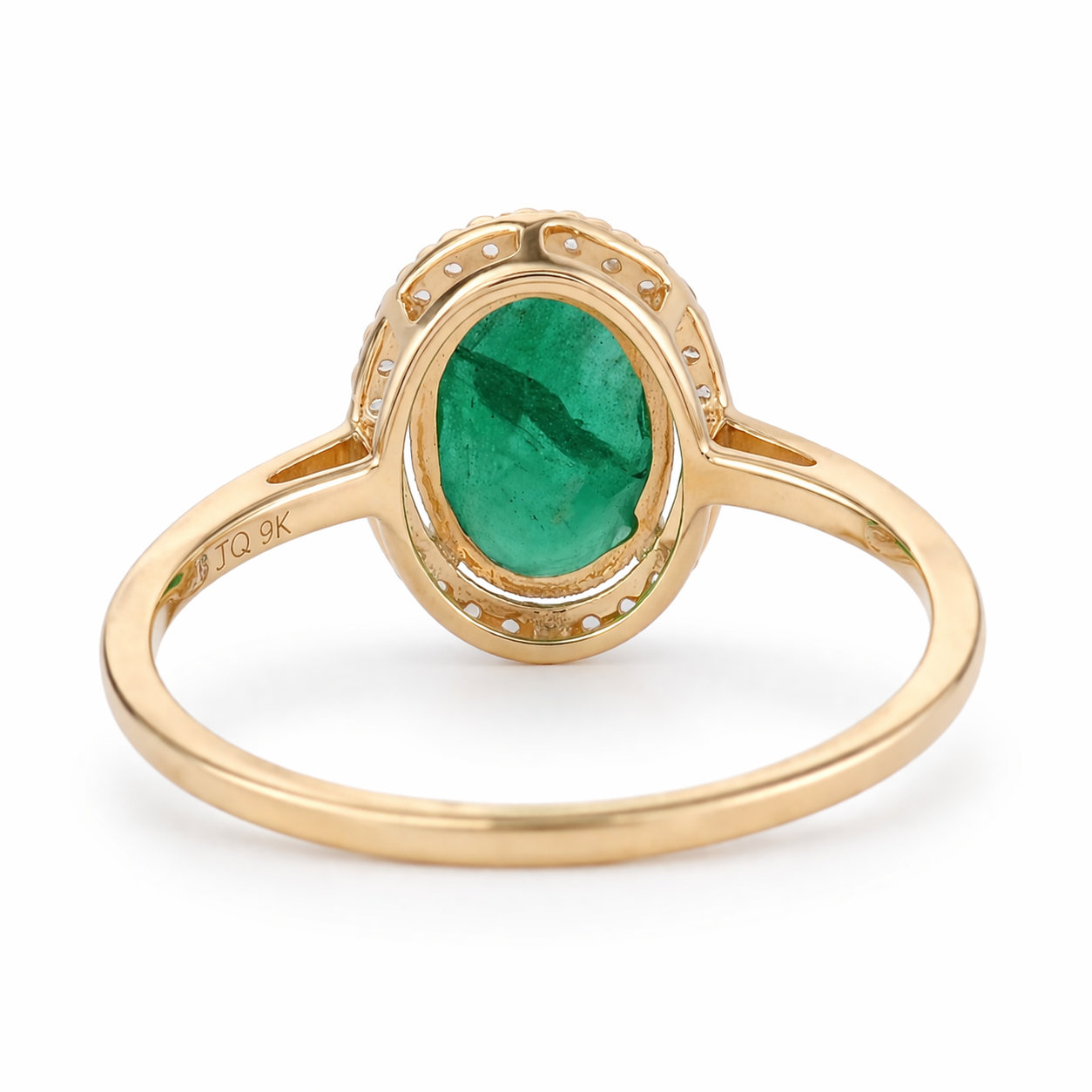 1.22 Ct Oval Emerald 9K Gold Ring