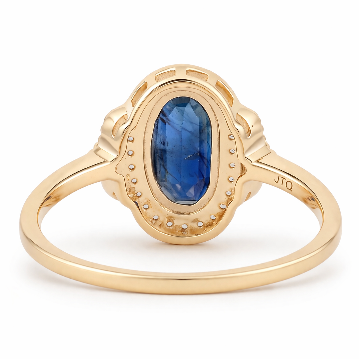 1.52 Ct Oval Sapphire 9K Gold Ring