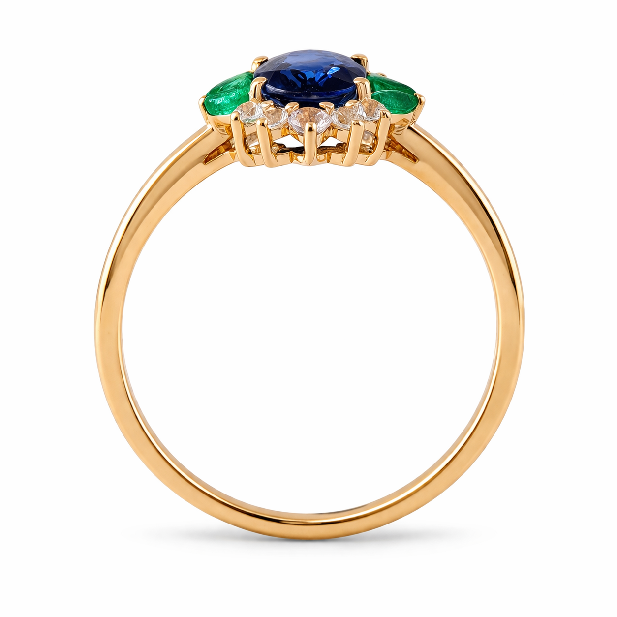 1.30 Ct Oval Sapphire 9K Gold Ring