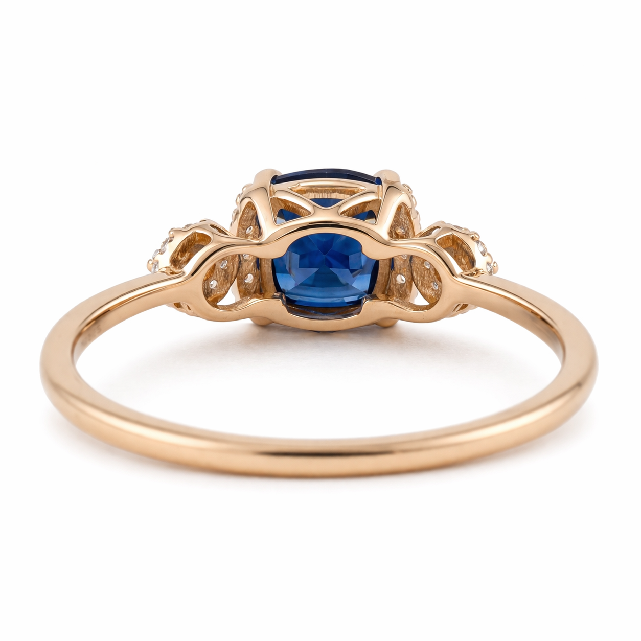 1.68 Ct Cushion Sapphire 9K Gold Ring