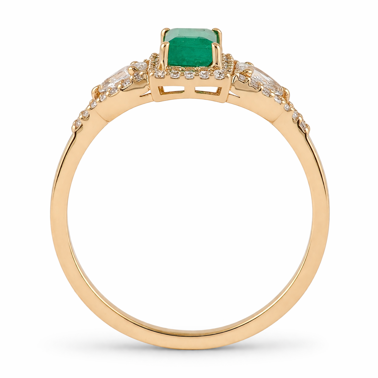 1.22 Ct Baguette Emerald 9K Gold Ring