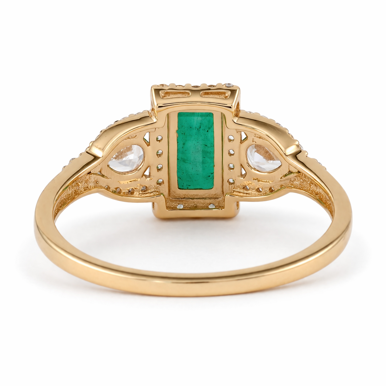 1.22 Ct Baguette Emerald 9K Gold Ring