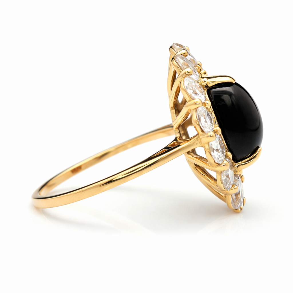 7.91 Ct Oval Sapphire 9K Gold Ring