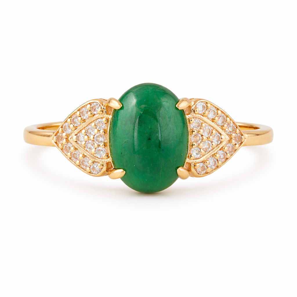 1.91 Ct Oval Emerald 9K Gold Ring