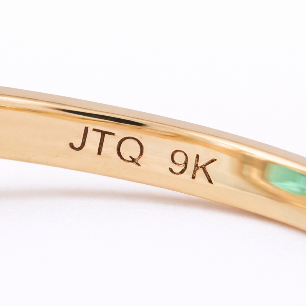 1.08 Ct Oval Emerald 9K Gold Ring
