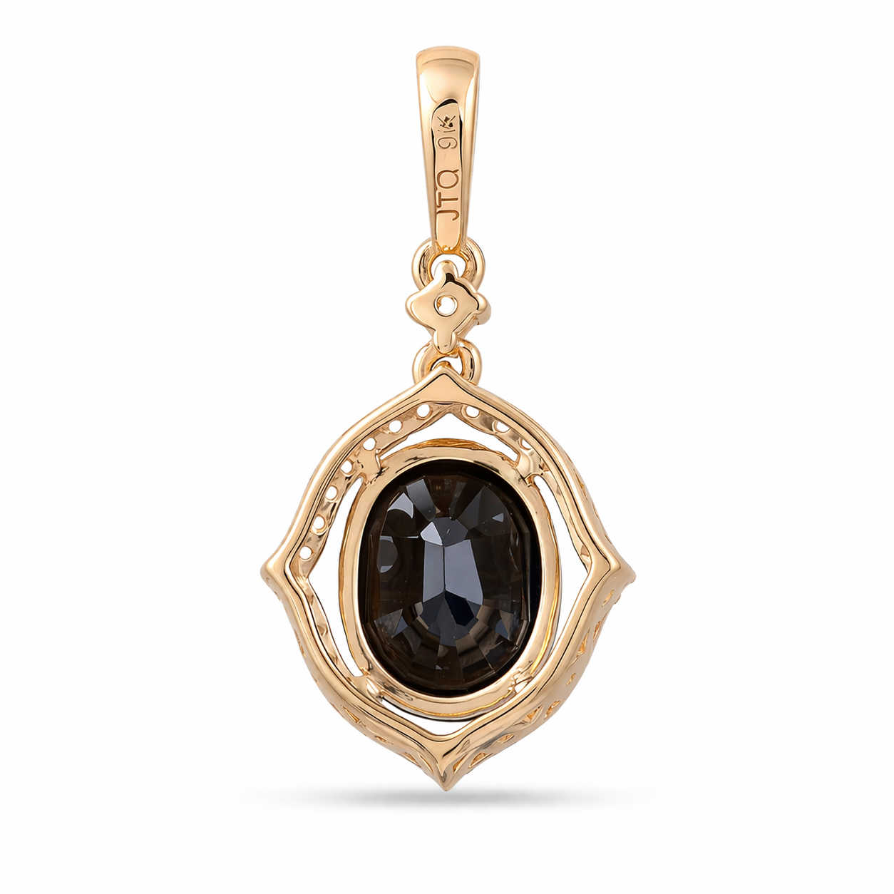 2.80 Ct Oval Sapphire 9K Gold Pendant
