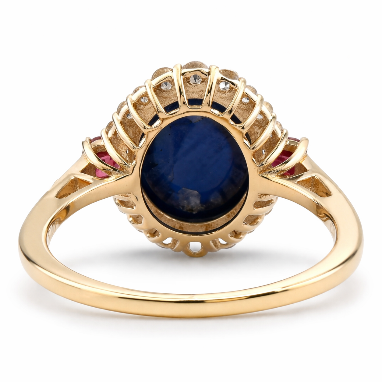 6.11 Ct Oval Sapphire 9K Gold Ring