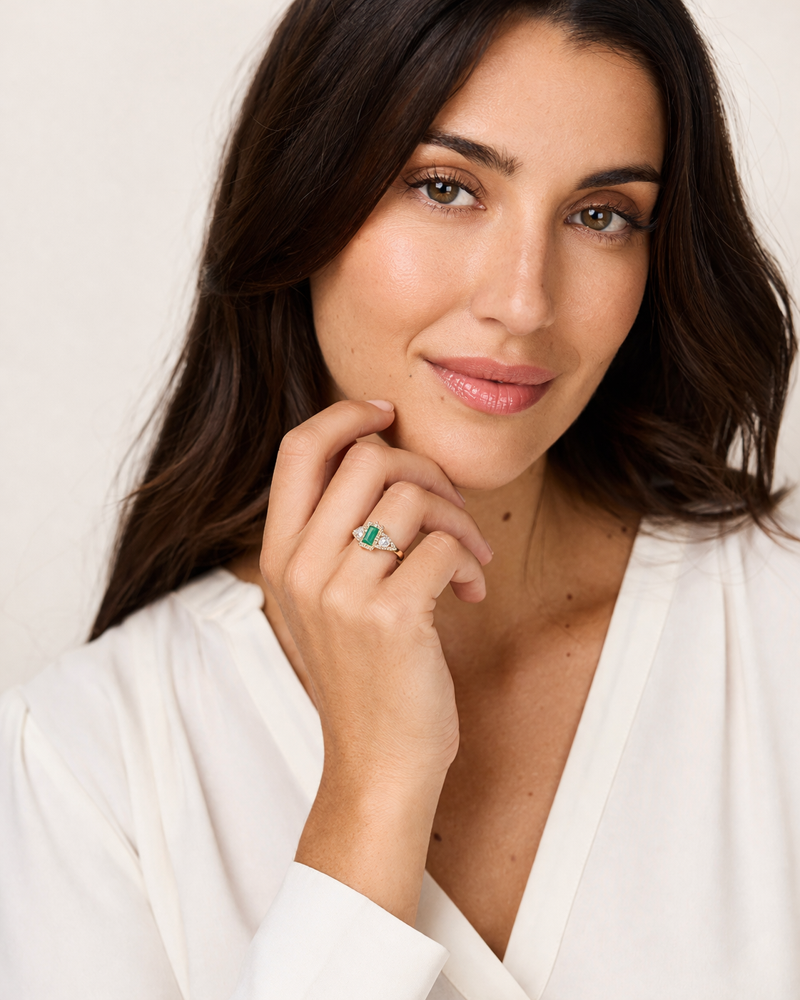 1.22 Ct Baguette Emerald 9K Gold Ring