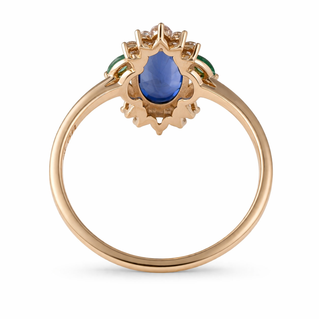 1.30 Ct Oval Sapphire 9K Gold Ring