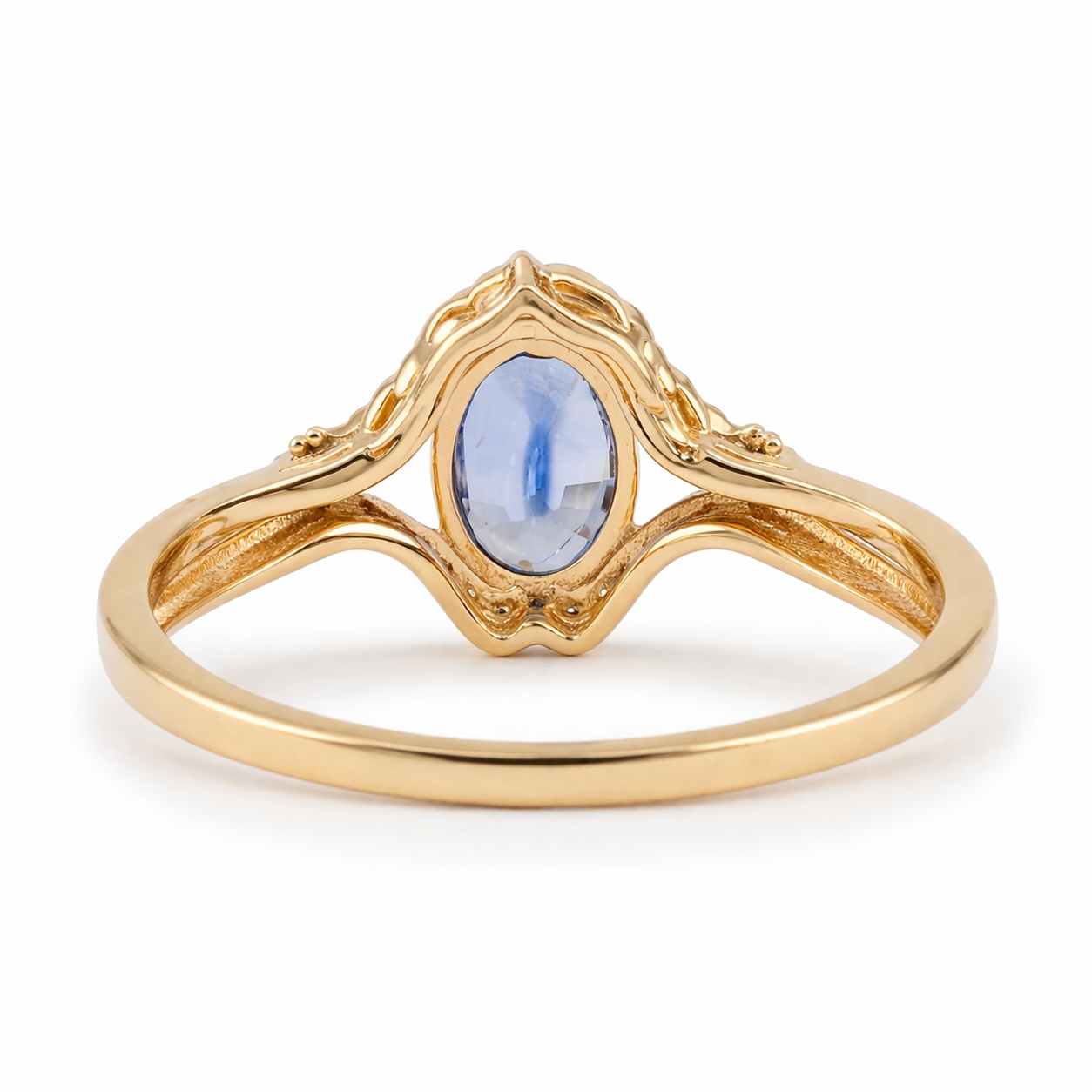1.16 Ct Oval Sapphire 9K Gold Ring