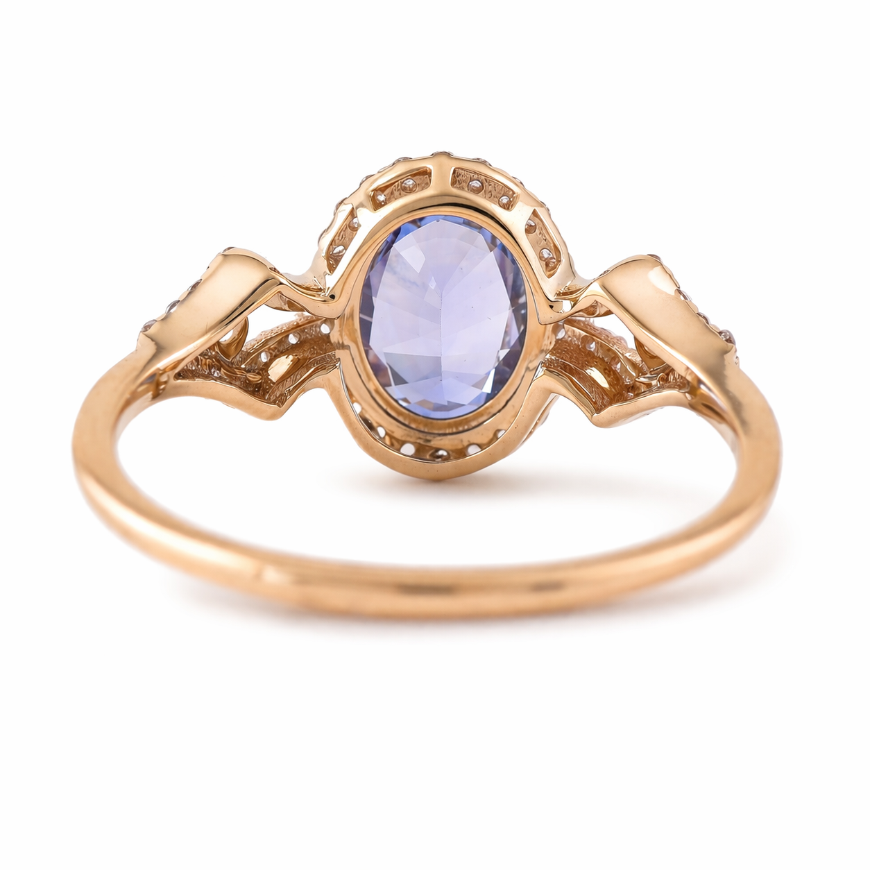 1.31 Ct Oval Sapphire 9K Gold Ring