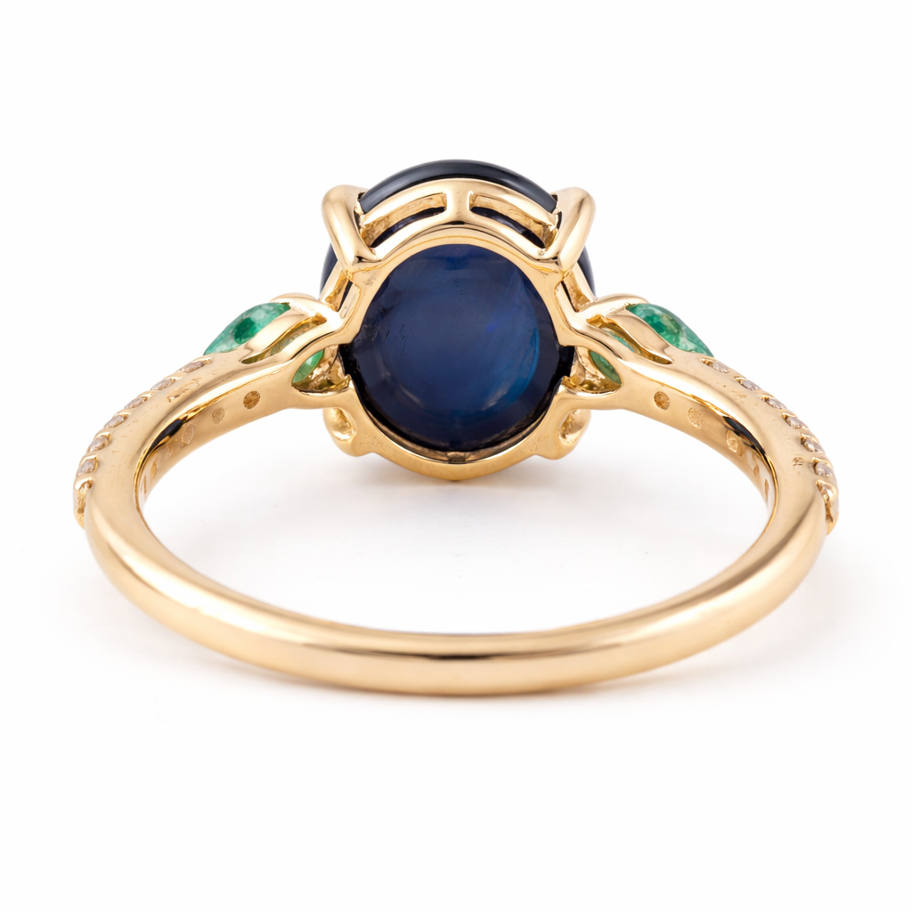 6.99 Ct Oval Sapphire 9K Gold Ring