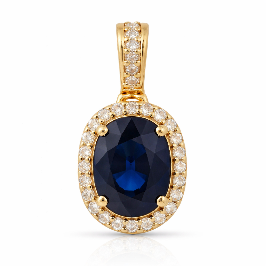 1.68 Ct Oval Emerald 9K Gold Pendant