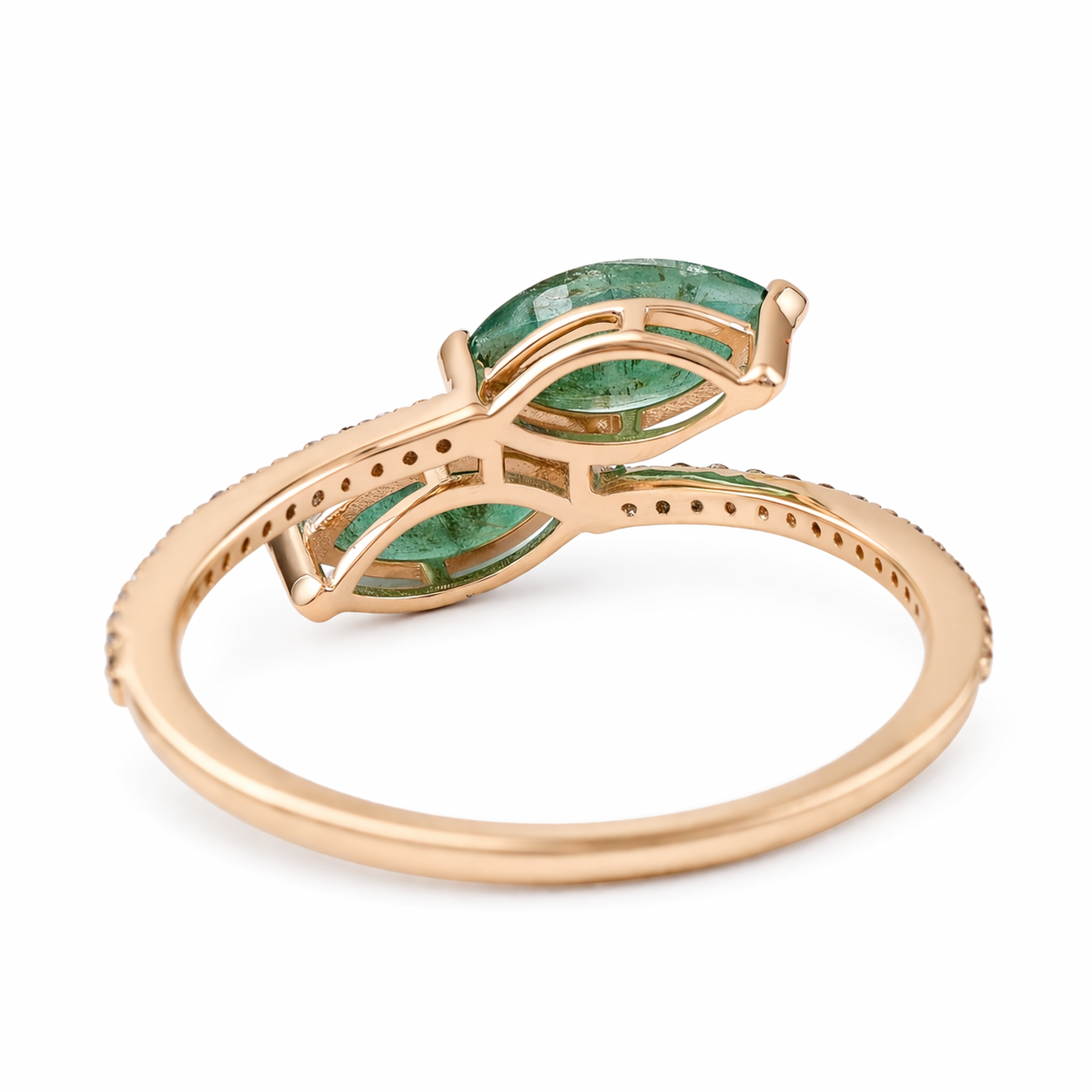 1.20 Ct Marquise Emerald 9K Gold Ring