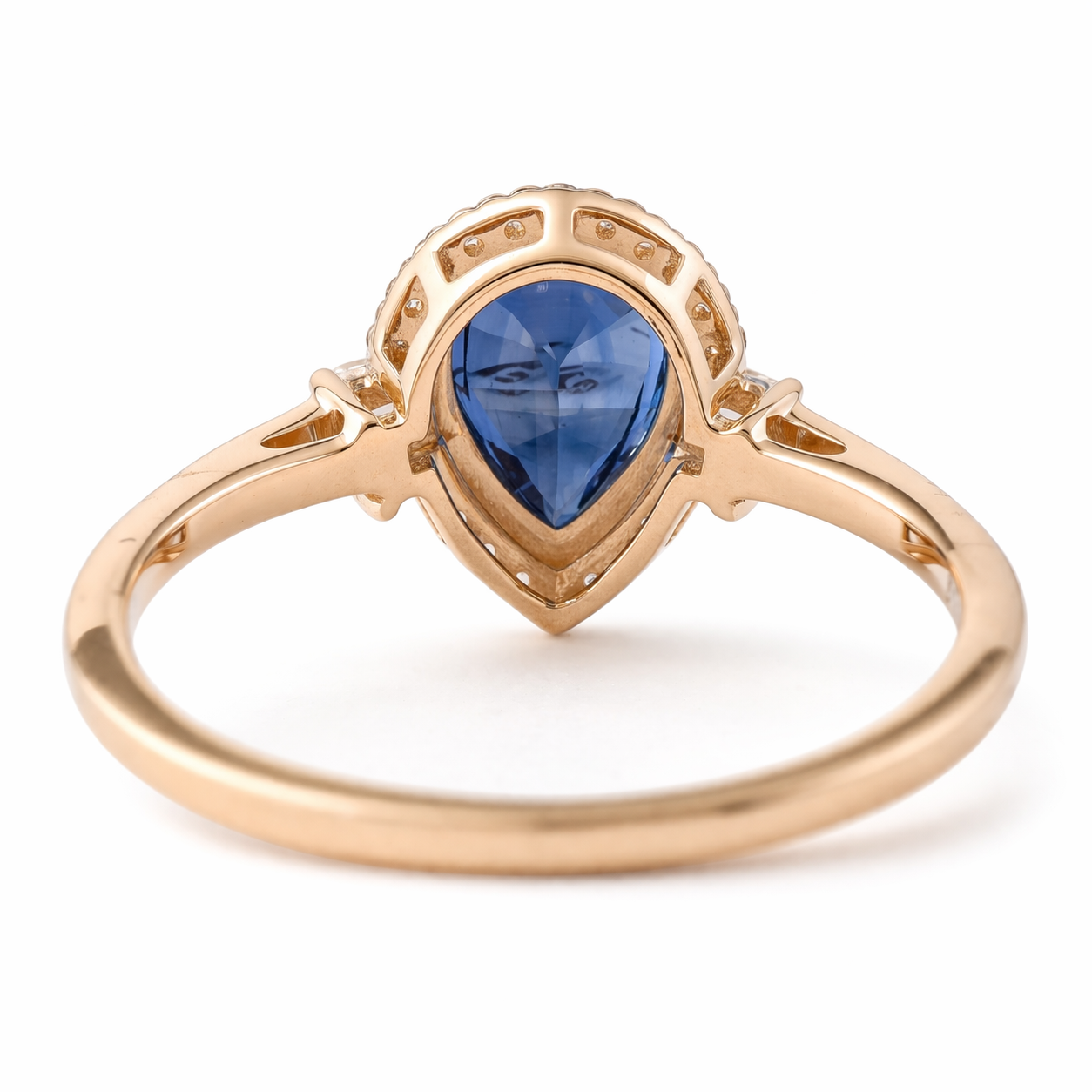 2.10 Ct Heart Blue Sapphire 9K Gold Ring