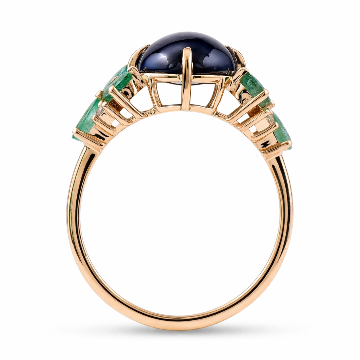 5.82 Ct Oval Sapphire 9K Gold Ring